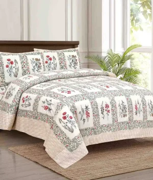 1Floral Print Double